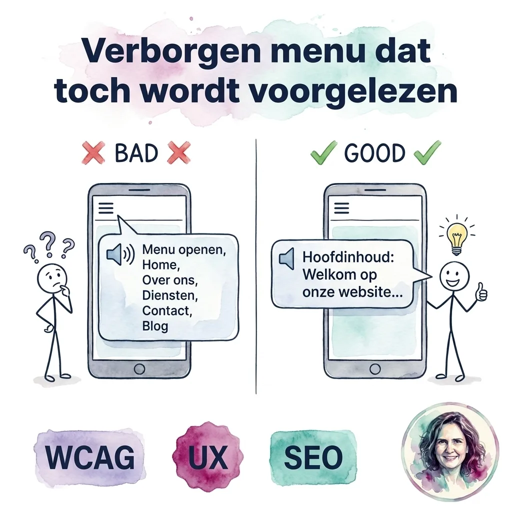 Verborgen menu dat toch wordt voorgelezen