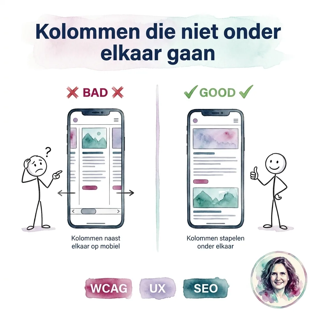 Kolommen die niet onder elkaar gaan