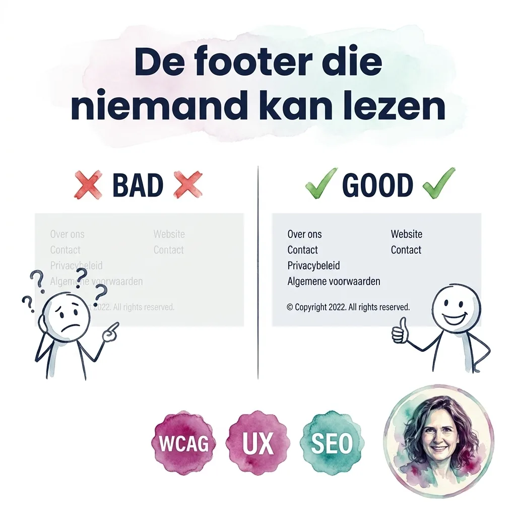 De footer die niemand kan lezen