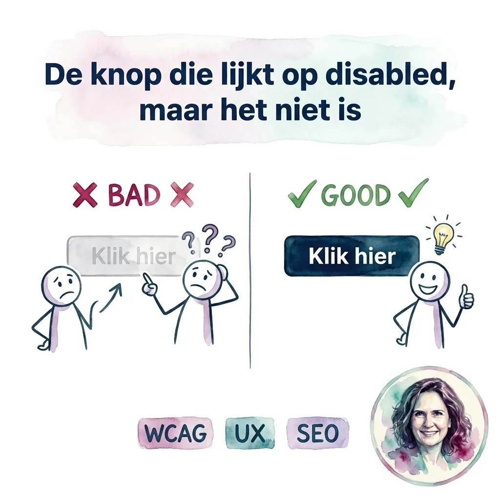 De knop die eruitziet als disabled maar het niet is