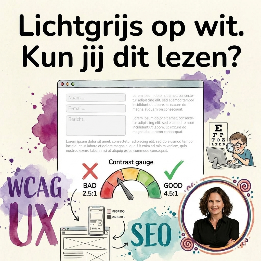 Lichtgrijze tekst op een witte achtergrond