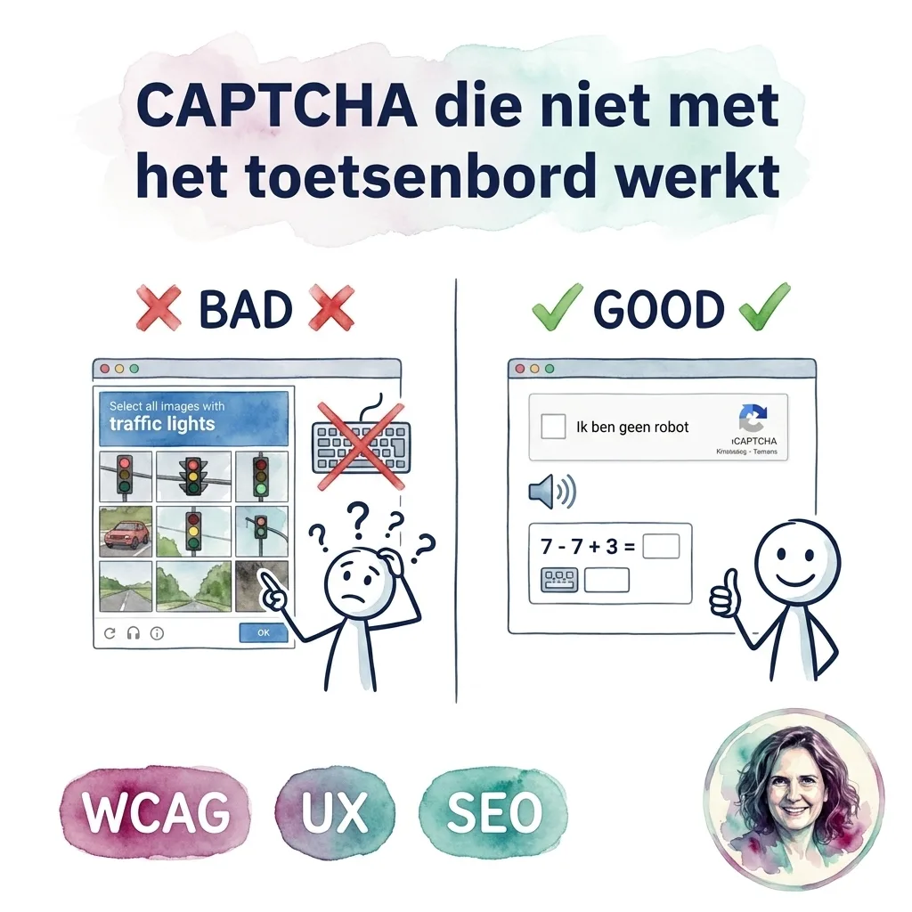 CAPTCHA die niet met het toetsenbord werkt