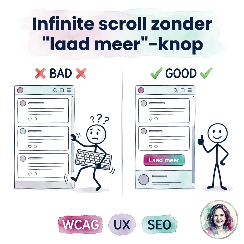 Infinite scroll zonder "laad meer"-knop