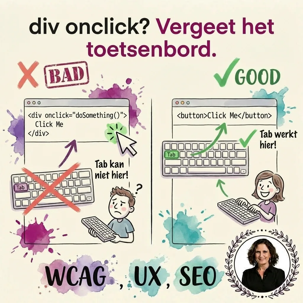 Klikbare div in plaats van een button