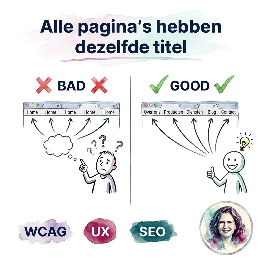 Alle pagina's hebben dezelfde titel