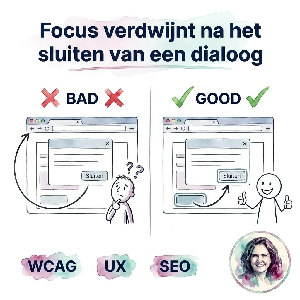 Focus verdwijnt na het sluiten van een dialoogvenster