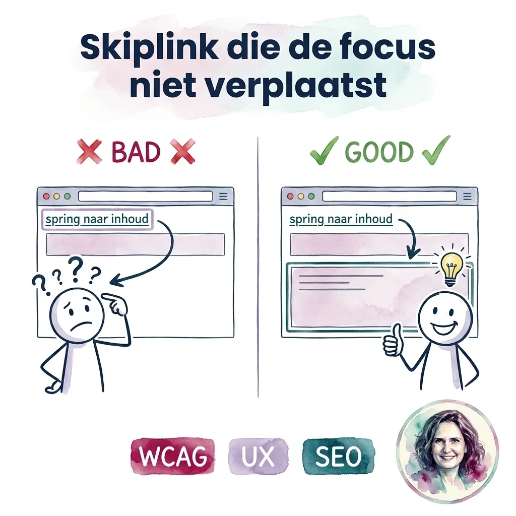 Skiplink die de focus niet verplaatst