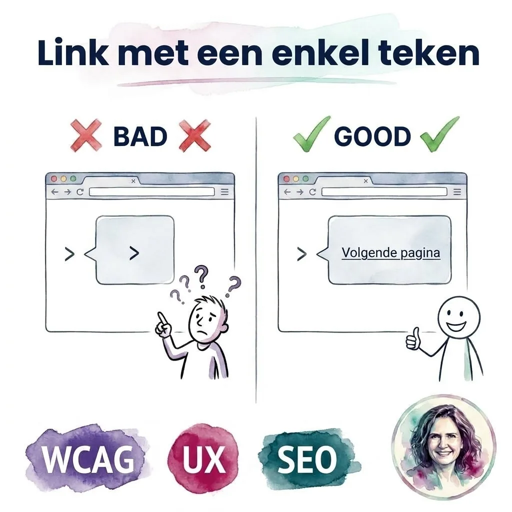 Link met een enkel teken