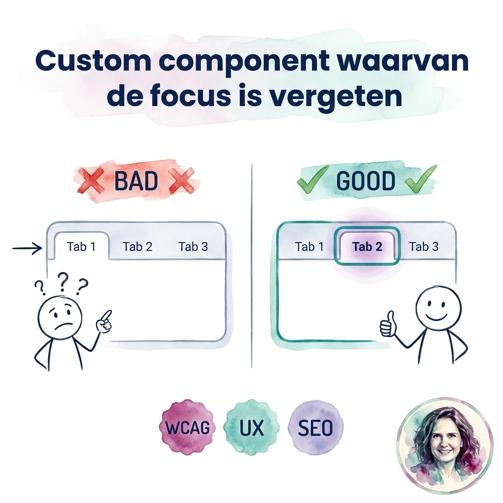 Custom component waarvan de focus is vergeten