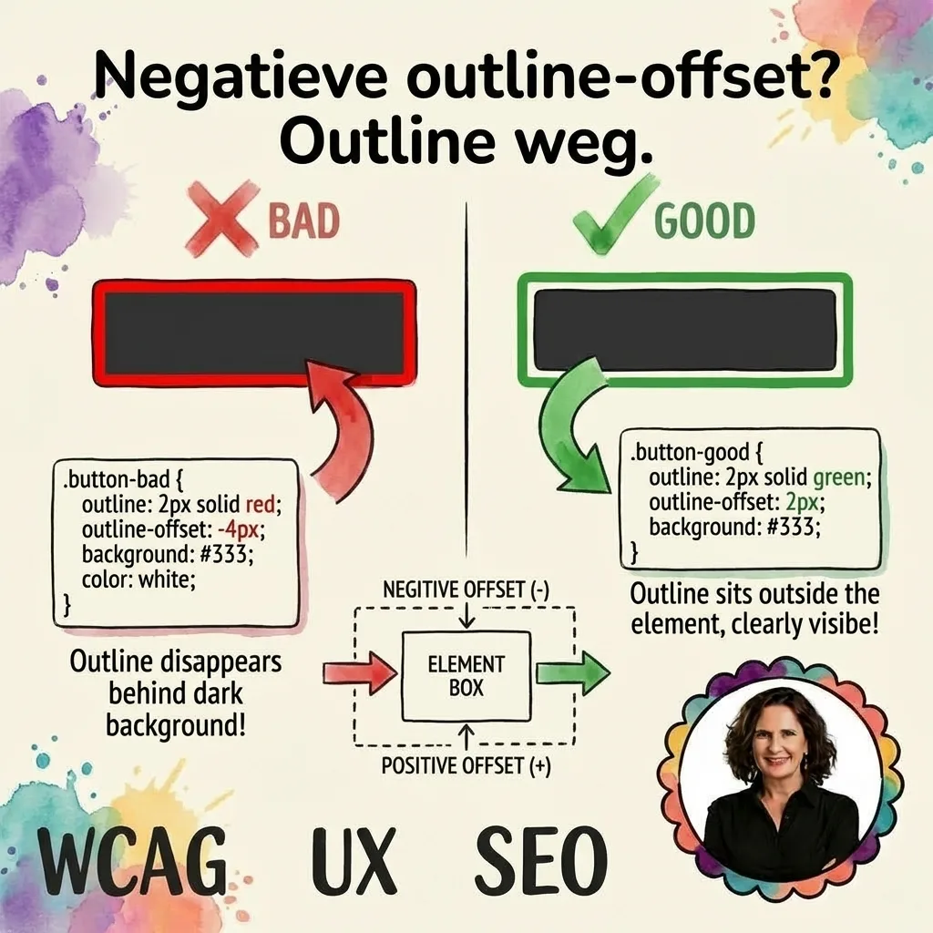 Negatieve outline-offset die de focus verbergt
