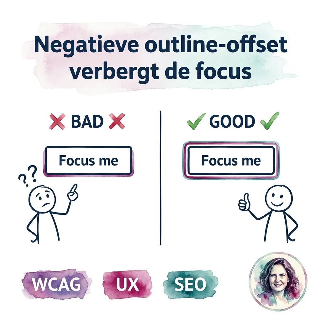Negatieve outline-offset die de focus verbergt