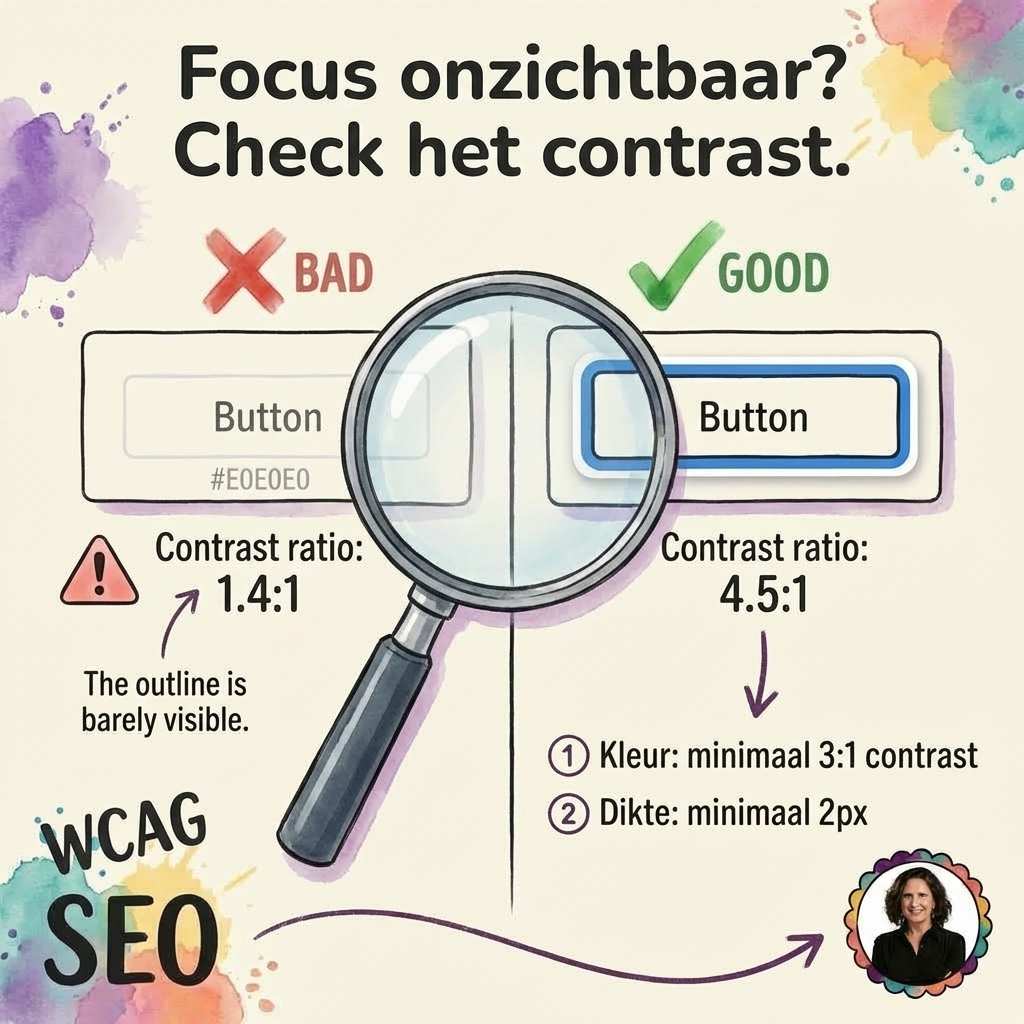 Focusindicator die opgaat in de achtergrond