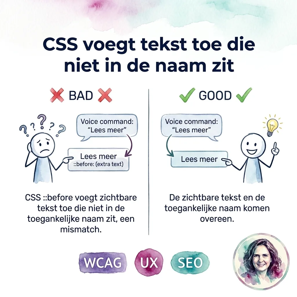 CSS voegt tekst toe die niet in de naam zit