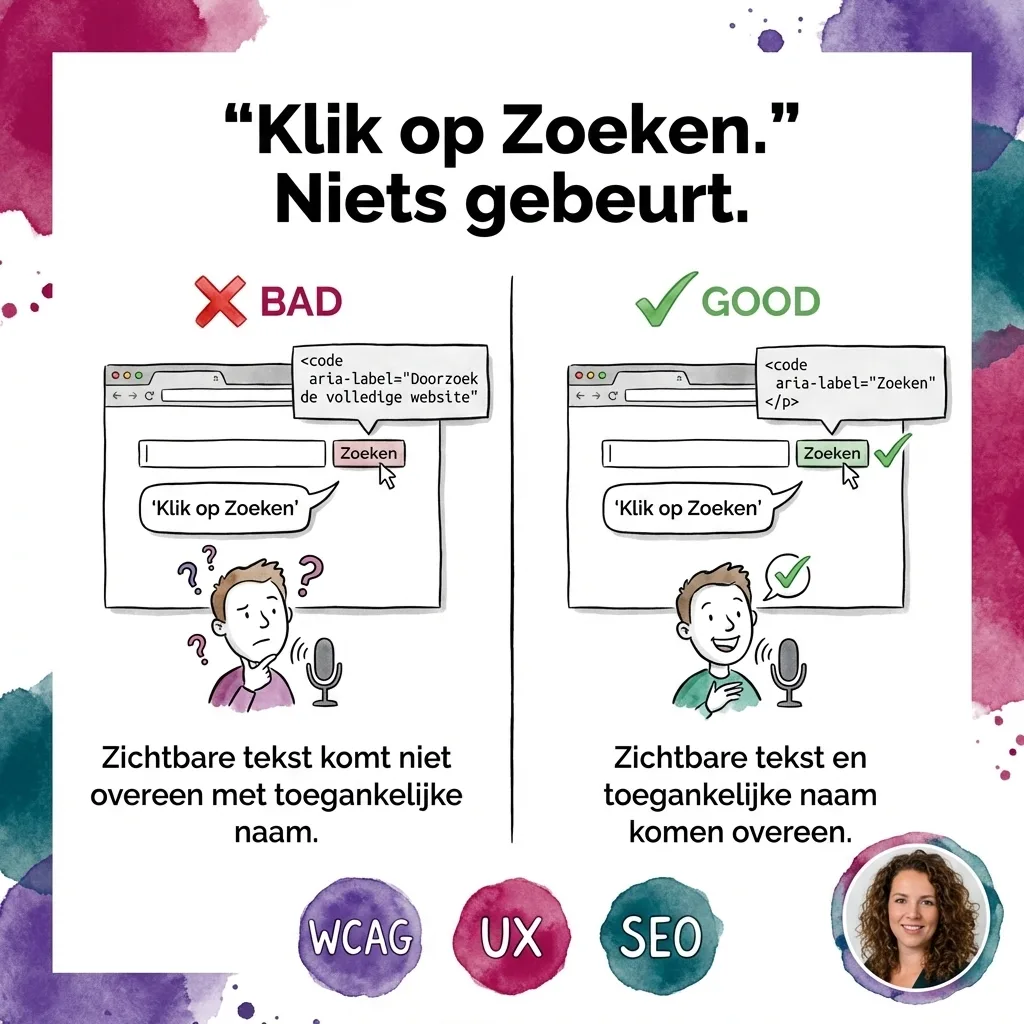 "Klik op Zoeken." Niets gebeurt.