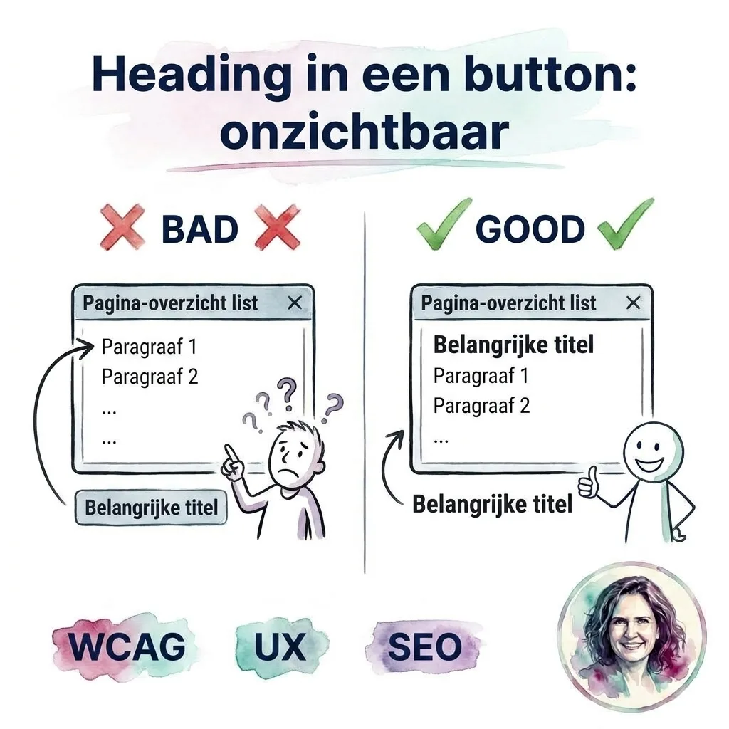 Heading in een button: onzichtbaar voor schermlezers