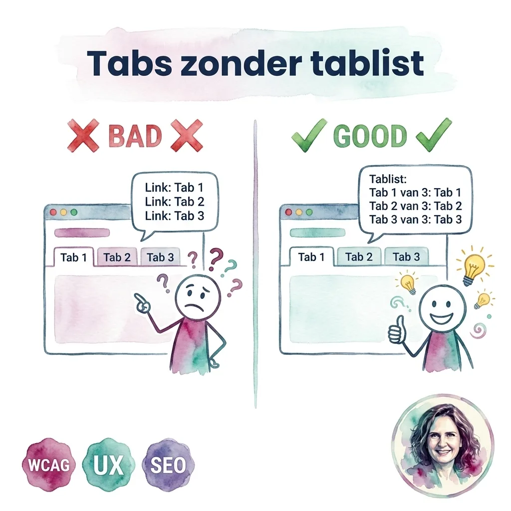 Tabs zonder tablist